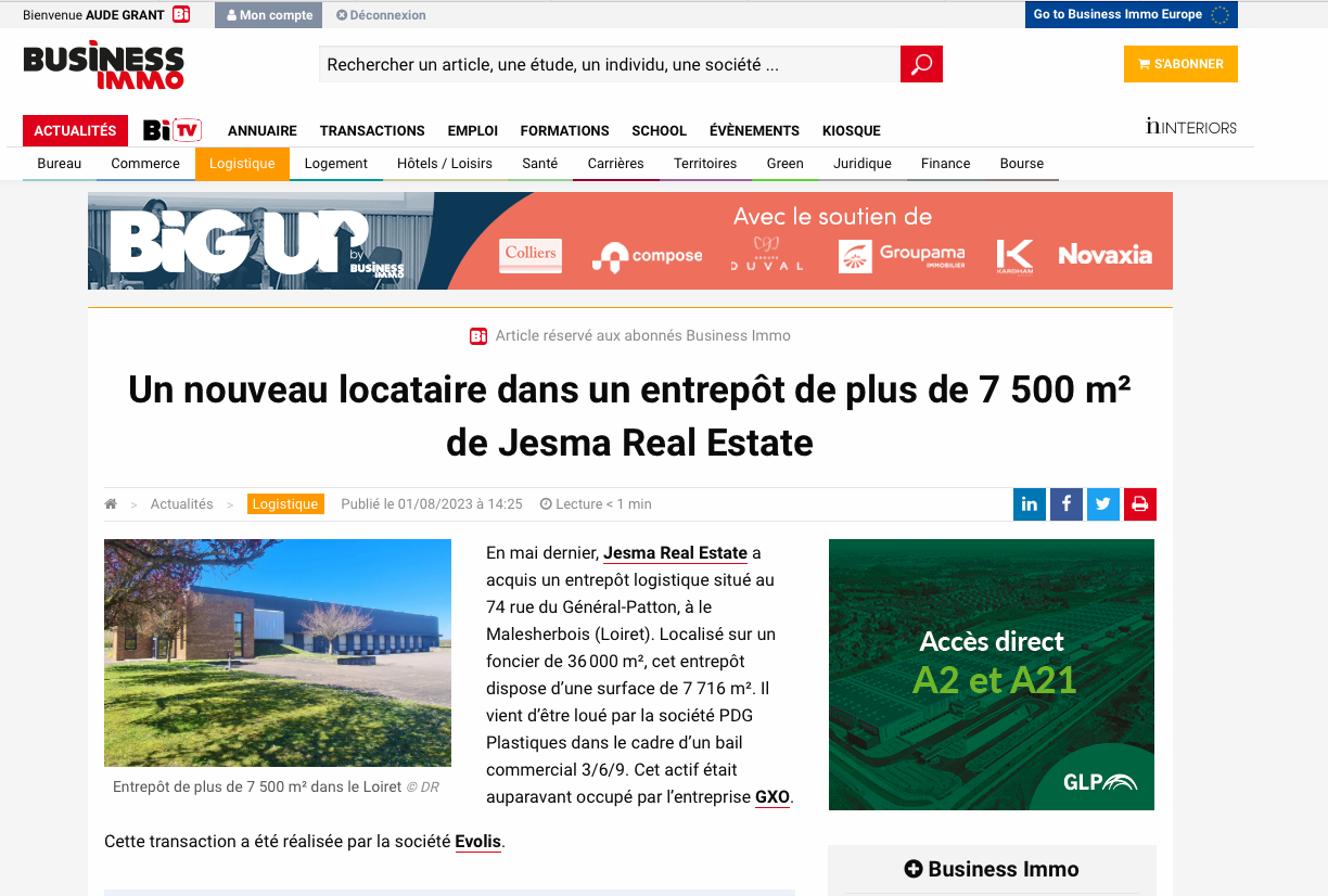 2023-08-01 Publication BUSINESS IMMO LOCATION MALESHERBES